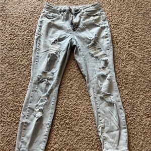 Distressed Light Wash Women Jeans